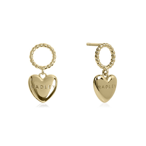 Radley 18ct Gold Plated Hanging Heart Earrings RYJ1522S