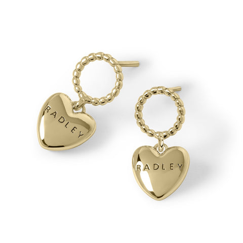 Radley 18ct Gold Plated Hanging Heart Earrings RYJ1522S