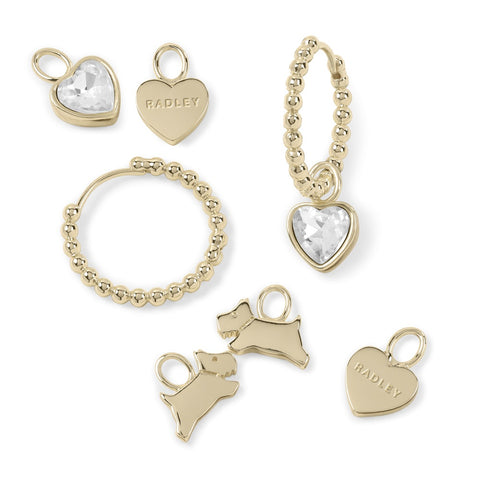 Radley 18ct Gold Plated Hoop Earring and Charms Set RYJ1544S