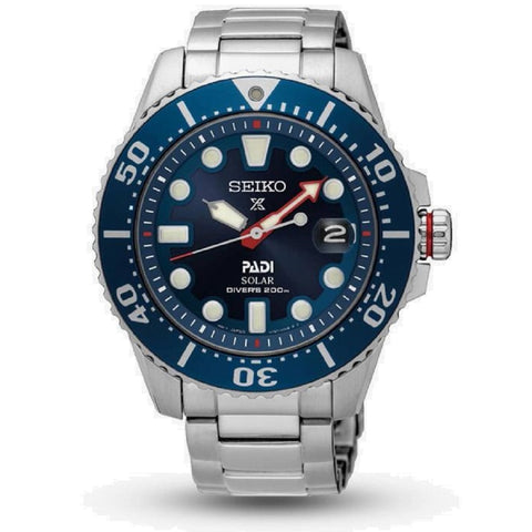 Seiko Special Edition PADI Prospex Solar 200m Divers Mens Watch SNE549P1