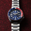 Seiko 5 Automatic Blue and Red Bezel Mens Watch SRPD53K1