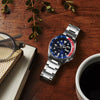 Seiko 5 Automatic Blue and Red Bezel Mens Watch SRPD53K1