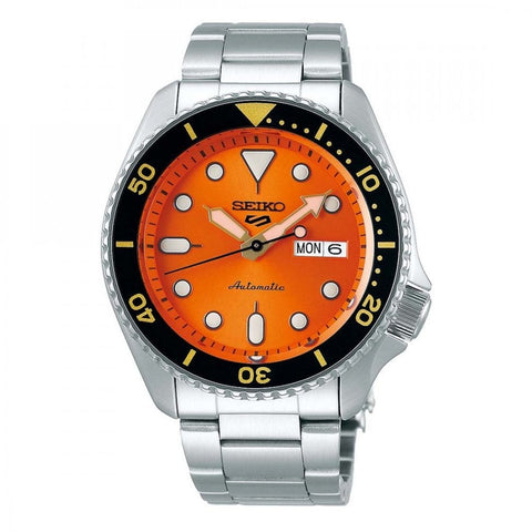 Seiko 5 Automatic Orange Dial Mens Watch SRPD59K1