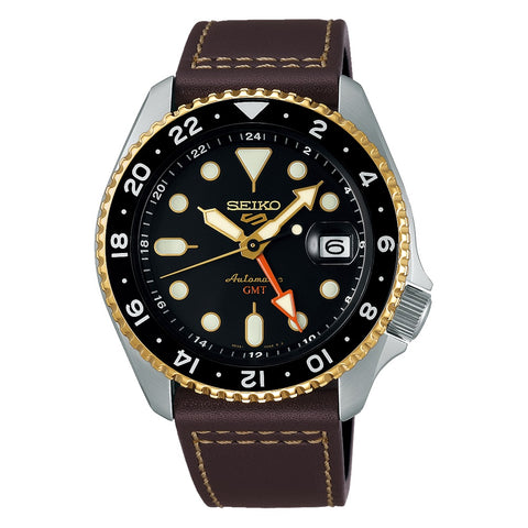 Seiko 5 Sports SKX GMT Automatic Mens Watch Mocha SSK036K1