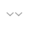 Hot Diamonds Silver Whisper Sterling Silver CZ 'V' Stud Earrings SWE022