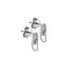 Hot Diamonds Silver Whisper Sterling Silver Oval Linked Earrings SWE024