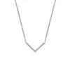 Hot Diamonds Silver Whisper Sterling Silver CZ 'V' Necklace SWN001