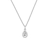 Hot Diamonds Silver Whisper Sterling Silver CZ Teardrop Necklace SWP021