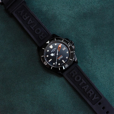 Rotary Seamatic Automatic Mens Divers Watch Black Edition GS05434/04 | H&H