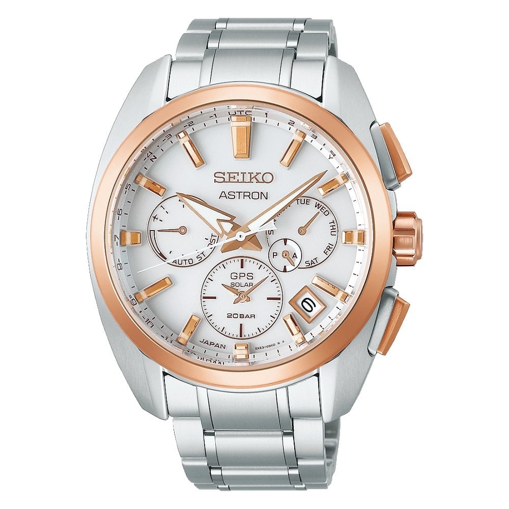 Astron solar deals chronograph gold