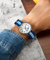 Timex X Peanuts Pickleball Weekender Blue Fabric Strap Watch TW2Y50600
