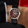 Timex Q Red Vega Reissue Leather Strap Mens Watch TW2Y55700
