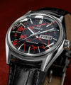 Timex Q Red Vega Reissue Leather Strap Mens Watch TW2Y55700