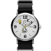 Timex X Peanuts Weekender Black Leather Strap Watch TW2Y60900