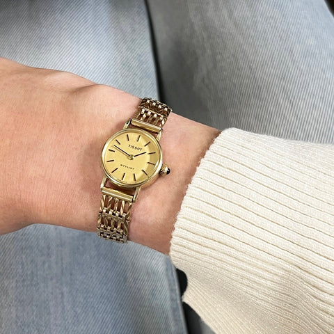 Pre Owned Tissot Stylist 9ct Gold Ladies Bracelet Watch RW0599 | H&H