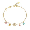 Guess Secret Garden Flower Charms Bracelet UBB06033YG