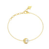 Guess Aurora Crystal Set Crescent Moon Bracelet UBB06234YG