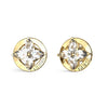 Guess Secret Garden White Crystal Flower Stud Earrings UBE06040YGWH