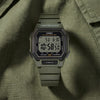 Casio Dual Time Vibration Alarm Digital Watch W-738H-3AVEF Green | H&H