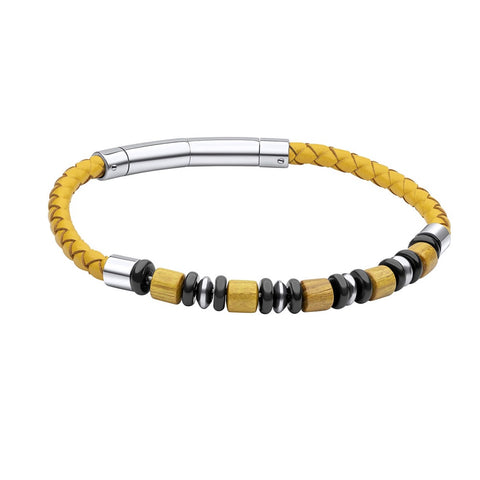 Fred Bennett Mustard Yellow Leather Mens Bracelet B5462