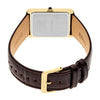 Seiko Classic Rectangle Dial Brown Leather Strap Mens Watch SWR106P1