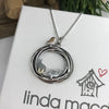 Linda MacDonald Sterling Silver and 9ct Gold Bird Necklace EB3 | H&H