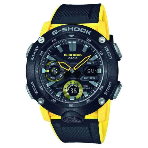 Casio G-Shock Carbon Guard Mens Watch GA-2000-1A9ER | H&H