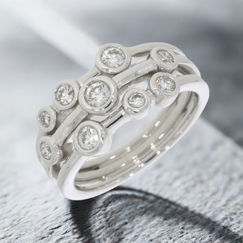 Platinum 0.52cts Diamond Raindance Design Ring | H&H Jewellers