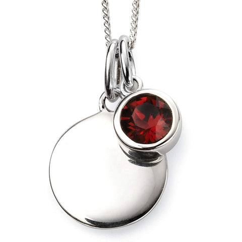 Sterling Silver January Birthstone Necklace P4590