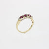 Pre Owned 9ct Yellow Gold Ruby and Diamond Half Eternity Ring | H&H 