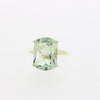 9ct Yellow Gold Large Green Amethyst Dress Ring Pre Owned | H&H 