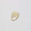 9ct Yellow Gold Mens Plain Polished Oval Signet Ring Pre Owned | H&H 