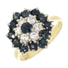 Pre Owned 18ct Yellow Sapphire And 0.25cts Diamond Cluster Ring | H&H