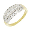 Pre Owned 18ct Yellow Gold 0.60cts Diamond Triple Row Dress Ring | H&H