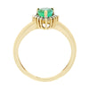 Pre Owned 9ct Yellow Gold Emerald and Diamond Cluster Ring | H&H 