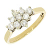 9ct Yellow Gold 0.52ct Brilliant Cut Diamond Cluster Ring