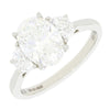 Platinum 2.09cts Lab Grown Diamond Oval Cut Dress Ring | H&H