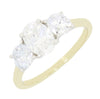 9ct Gold 2.07ct Lab Grown Diamond Three Stone Ring D VS 2