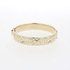 9ct Yellow Gold Metal Core Hinged Patterned Bangle | H&H Jewellers