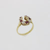 18ct Yellow Gold Ruby and Diamond Horse Shoe Ring Pre Owned | H&H 