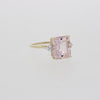 14ct Yellow Gold Morganite and Diamond Dress Ring Pre Owned | H&H 