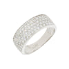 Ladies Sterling Silver Cubic Zirconia Pave Ring Size P