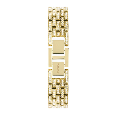 Sekonda Monica Ladies Watch Gold Plated Stone Set Bracelet 40661 | H&H