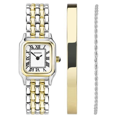 Sekonda Monica Two Tone Ladies Watch Gift Set 49039