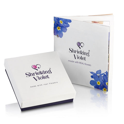 Shrieking Violet Real Flower Purple Haze Stud Earrings BLE02
