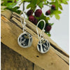 Linda MacDonald Woodland Sterling Silver and 9ct Gold Earrings Woodlands Collection DWS
