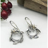 Linda MacDonald Woven Sterling Silver and Gold Earrings Entwined Collection DNTFS