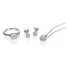 Diamonfire Sterling Silver Earring Pendant And Ring 5.0ct Gift Set Z1145